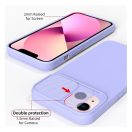 Slide Apple iPhone 13 Pro, kameravédős szilikon tok, levendula