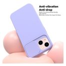 Slide Apple iPhone 13 Pro, kameravédős szilikon tok, levendula