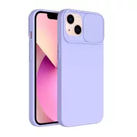   Slide Apple iPhone 13 Pro Max, kameravédős szilikon tok, levendula