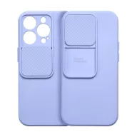   Slide Apple iPhone 13 Pro Max, kameravédős szilikon tok, levendula