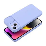   Slide Apple iPhone 14 Plus, kameravédős szilikon tok, levendula