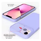 Slide Apple iPhone 14 Plus, kameravédős szilikon tok, levendula