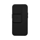 Slide Apple iPhone 14 Pro, kameravédős szilikon tok, fekete