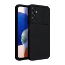 Slide Samsung Galaxy A14 5G/A14 4G, kameravédős szilikon tok, fekete