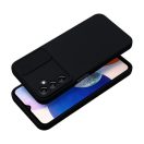 Slide Samsung Galaxy A14 5G/A14 4G, kameravédős szilikon tok, fekete