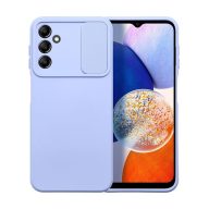   Slide Samsung Galaxy A14 5G/A14 4G, kameravédős szilikon tok, levendula