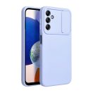 Slide Samsung Galaxy A14 5G/A14 4G, kameravédős szilikon tok, levendula
