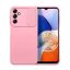 Slide Samsung Galaxy A14 5G/A14 4G, kameravédős szilikon tok, rózsaszín