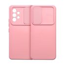 Slide Samsung Galaxy A14 5G/A14 4G, kameravédős szilikon tok, rózsaszín