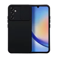   Slide Samsung Galaxy A34 5G, kameravédős szilikon tok, fekete