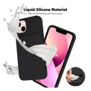 Slide Samsung Galaxy A34 5G, kameravédős szilikon tok, fekete