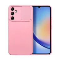   Slide Samsung Galaxy A34 5G, kameravédős szilikon tok, rózsaszín