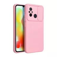  Slide Xiaomi Redmi 12C, kameravédős szilikon tok, rózsaszín