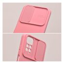 Slide Xiaomi Redmi 12C, kameravédős szilikon tok, rózsaszín