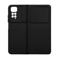   Slide Xiaomi Redmi Note 12 5G, kameravédős szilikon tok, fekete