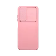   Slide Xiaomi Redmi Note 12 5G, kameravédős szilikon tok, rózsaszín