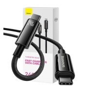   Baseus Tungsten Gold USB-C / USB-C töltő- és adatkábel, 240W, 1m, fekete
