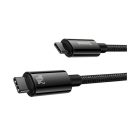 Baseus Tungsten Gold USB-C / USB-C töltő- és adatkábel, 240W, 2m, fekete