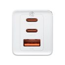 Baseus GaN5 Pro hálózati töltő 2xUSB-C + USB-A, USB-C-USB-C kábellel, 65W, fehér