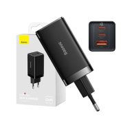   Baseus GaN5 Pro hálózati töltő 2xType-C + USB, 65W, fekete