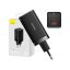 Baseus GaN5 Pro hálózati töltő 2xType-C + USB, 65W, fekete
