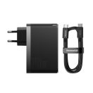 Baseus GaN5 Pro hálózati töltő 2xUSB-C + USB-A, 140W, fekete