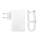 Baseus GaN5 Pro hálózati töltő 2xUSB-C + USB-A, 140W, fehér