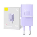 Baseus GaN5 Type-C hálózati töltő 20W, lila