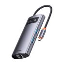 Baseus Metal Gleam Hub 4in1 USB-C, 3x USB-A 3.0+Ethernet RJ45