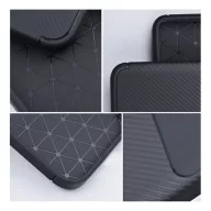   Forcell Carbon Premium hátlap tok Apple iPhone 15 Plus karbon mintás szilikon tok, fekete