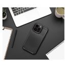 Forcell Carbon Premium hátlap tok Apple iPhone 15 Pro karbon mintás szilikon tok, fekete