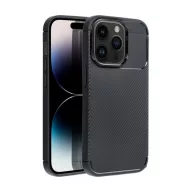   Forcell Carbon Premium hátlap tok Apple iPhone 15 Pro Max karbon mintás szilikon tok, fekete
