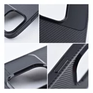   Forcell Carbon Premium hátlap tok Apple iPhone 15 Pro Max karbon mintás szilikon tok, fekete