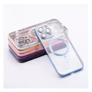 Electro Mag Apple iPhone 15 Pro MagSafe szilikon tok kameravédő-lencsével, kék