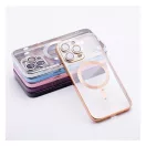 Electro Mag Apple iPhone 15 Pro MagSafe szilikon tok kameravédő-lencsével, arany