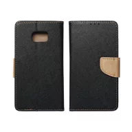 Fancy Apple iPhone 15 Plus flip tok, fekete/arany