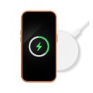 Magsafe műbőr tok Apple iPhone 15 Plus , narancs