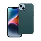 Matt Apple iPhone 15 Plus szilikon tok, zöld