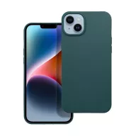 Matt Apple iPhone 15 Plus szilikon tok, zöld