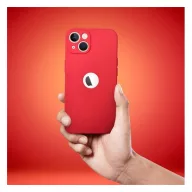 Forcell Soft Apple iPhone 15 Plus szilikon tok, piros