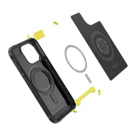   Spigen Rugged Armor MagFit Apple iPhone 15 Pro Max tok, MagSafe, Matte Black, fekete