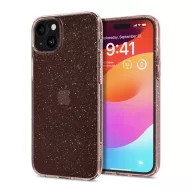  Spigen Liquid Crystal Glitter Apple iPhone 15 Plus tok, csillámos, rózsaszín, átlátszó