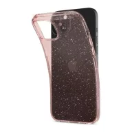   Spigen Liquid Crystal Glitter Apple iPhone 15 Plus tok, csillámos, rózsaszín, átlátszó