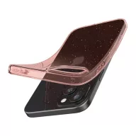   Spigen Liquid Crystal Glitter Apple iPhone 15 Plus tok, csillámos, rózsaszín, átlátszó