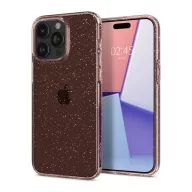   Spigen Liquid Crystal Glitter Apple iPhone 15 Pro tok, csillámos, rózsaszín, átlátszó