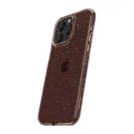   Spigen Liquid Crystal Glitter Apple iPhone 15 Pro tok, csillámos, rózsaszín, átlátszó