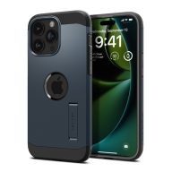   Spigen Tough Armor MagFit Apple iPhone 15 Pro tok, MagSafe Metal Slate, sötétkék
