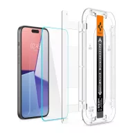   Spigen Glas.tR EZ Fit Apple iPhone 15 / iPhone 16 Tempered kijelzővédő fólia felhelyező kerettel (2db)