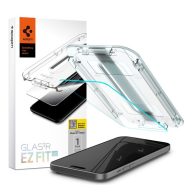   Spigen Glas.tR EZ Fit HD Apple iPhone 15 / iPhone 16 Tempered kijelzővédő fólia felhelyező kerettel