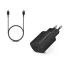 Samsung EP-TA865 kompatibilis hálózati töltő adapter USB-C + USB-C kábel, 65W, fekete, (No logo)